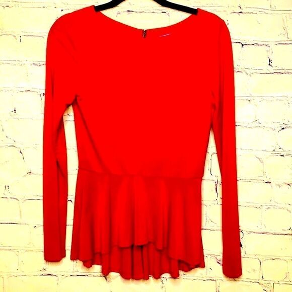 Red Peplum Top/Blouse - Picture 2 of 4